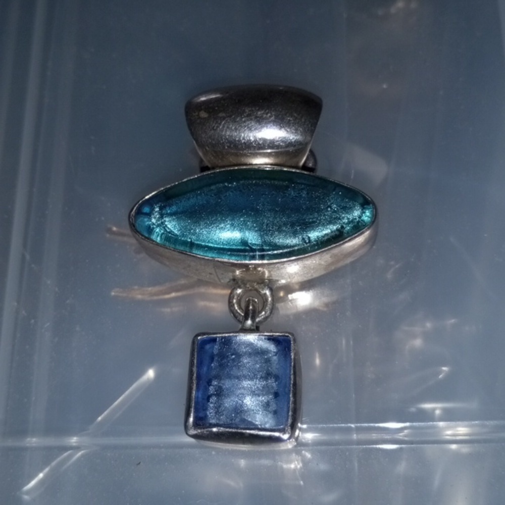 Silver 925 and Blue Stone Pendant